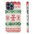 Icelandic Watercolor inspired by Christmas Sweaters - Impact Resistant Phone Case iPhone 13 Pro Max Matte